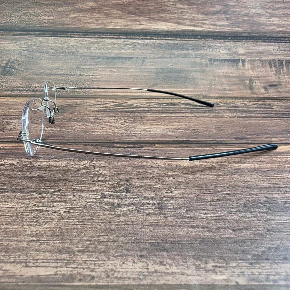Charmant CH3600 GR Rimless Beta Titanium Eyeglasses Gunmetal Grey 140mm